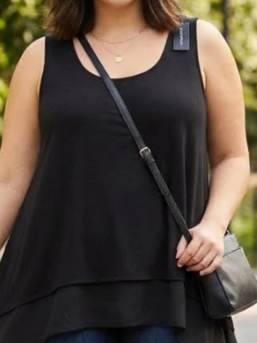 Lane Bryant NWT Layering Top Black Sleeveless Cami Tank Plus Size 26/28 Hi Low